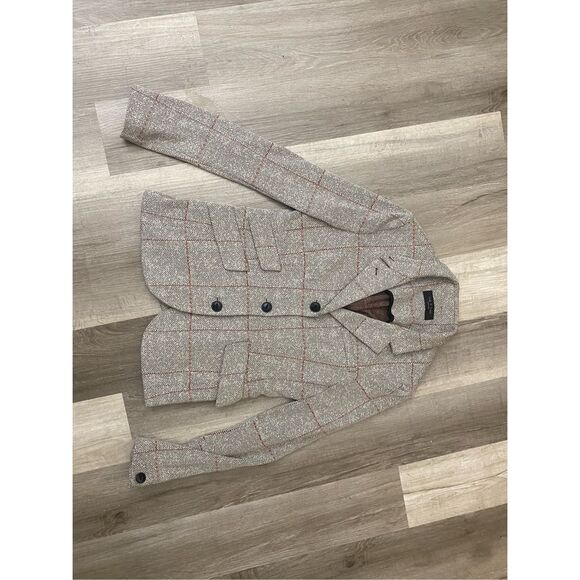 Rag & Bone Slade Blazer Gray Red Check Jacket, Size Medium, MSRP $600 - Picture 14 of 14